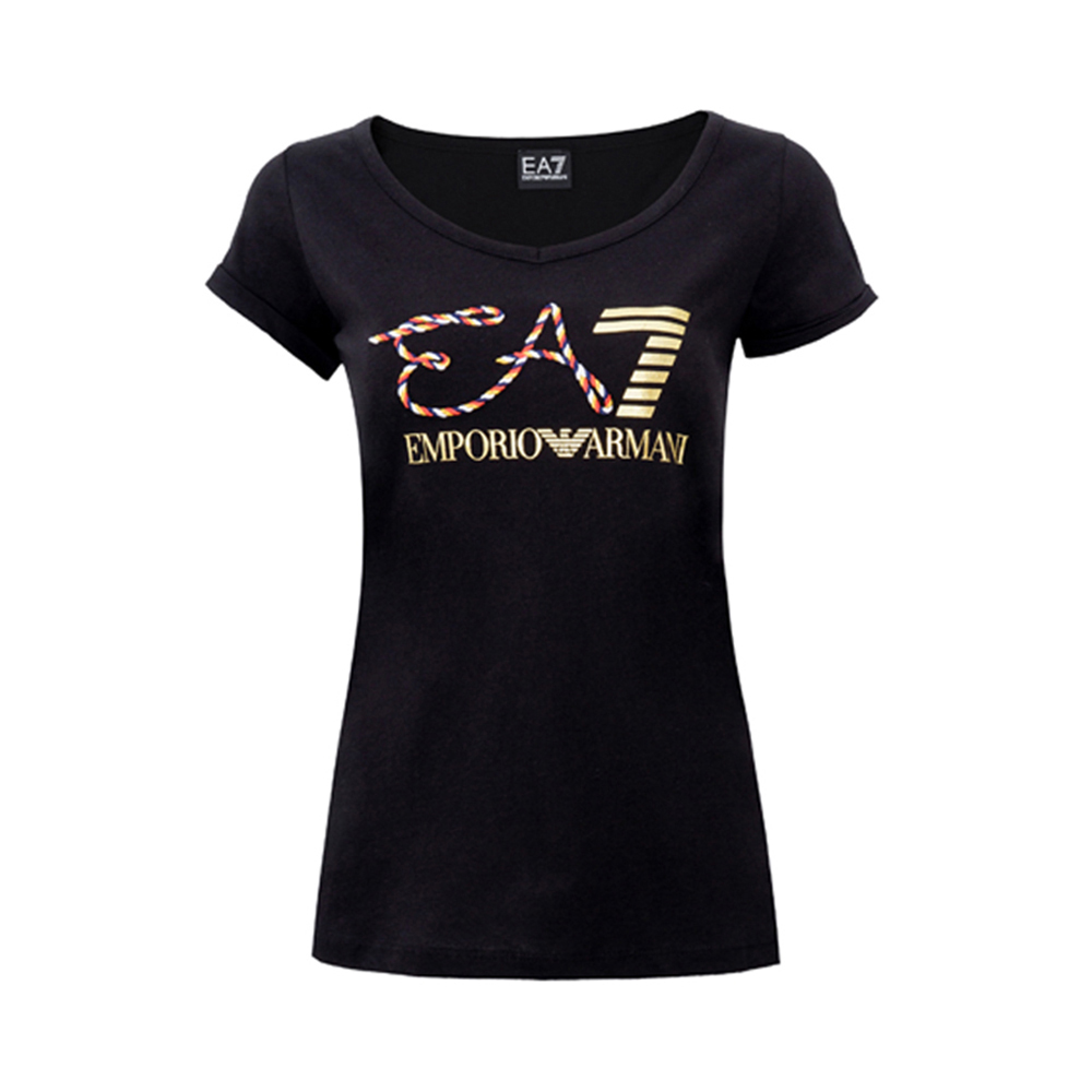 Emporio Armani | Emporio Armani 安普里奥 阿玛尼 女士棉质透气舒适休闲短袖T恤 3ZTT86-J52Z-1200商品图片,独家减免邮费