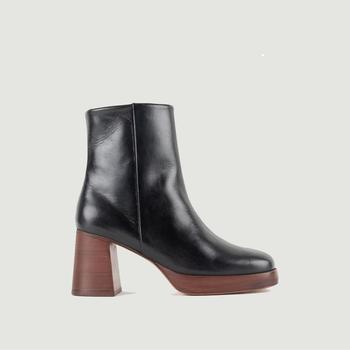 推荐Jenn leather boots  Noir  Bobbies Paris商品