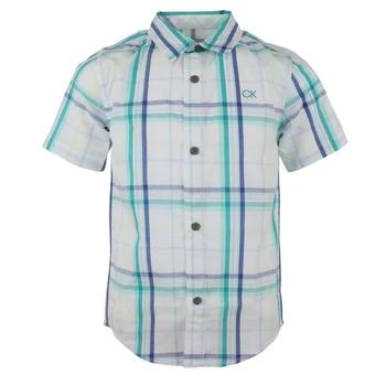Calvin Klein | Little Boys' Short Sleeve Button Up Woven Shirt City Plaid,商家Verishop,价格¥159