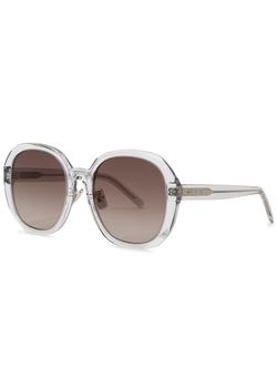 Givenchy | Black oversized round-frame sunglasses商品图片,