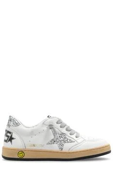 Golden Goose | Golden Goose Kids Ball Star Glittered Lace-Up Sneakers,商家Cettire,价格¥1683