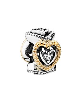 PANDORA | Pandora Jewelry 14K & Silver CZ Celebration of Love Spacer商品图片,4.9折