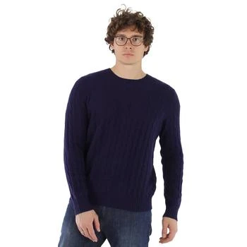 推荐Men's Blue Cable Knit Jumper商品