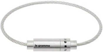 Le Gramme | Silver 'Le 9g' Triptych Cable Bracelet,商家Ssense US,价格¥4100