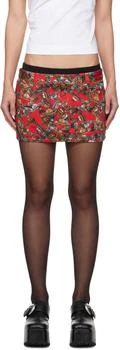 Vivienne Westwood | Red Foam Denim Miniskirt,商家SSENSE,价格¥2271