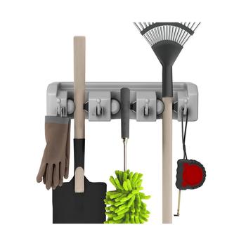 商品Trademark Global | Shovel, Rake and Tool Holder with Hooks - Wall Mounted organizer 2 Pack by Stalwart,商家Macy's,价格¥140图片
