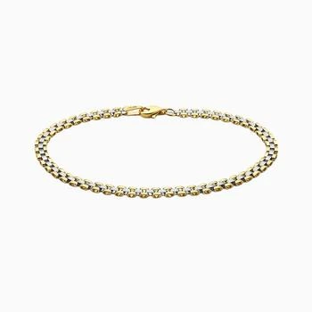 Pori Jewelry | 10K Gold Patterned Chain Link Bracelet,商家Premium Outlets,价格¥5195