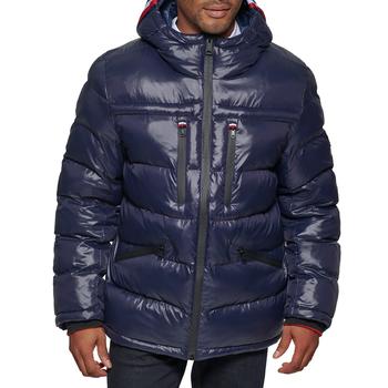 商品Tommy Hilfiger | 男士时尚亮面绗缝连帽羽绒夹克,商家Macy's,价格¥716图片