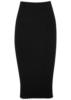 推荐Capri black cut-out stretch-cotton midi skirt商品