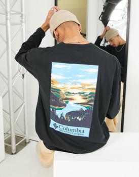 Columbia | Columbia CSC Alpine Way relaxed fit long sleeve back print t-shirt in black商品图片,