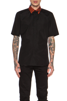 Givenchy | GIVENCHY 男士黑色短袖衬衫 15S6207300-001商品图片,独家减免邮费