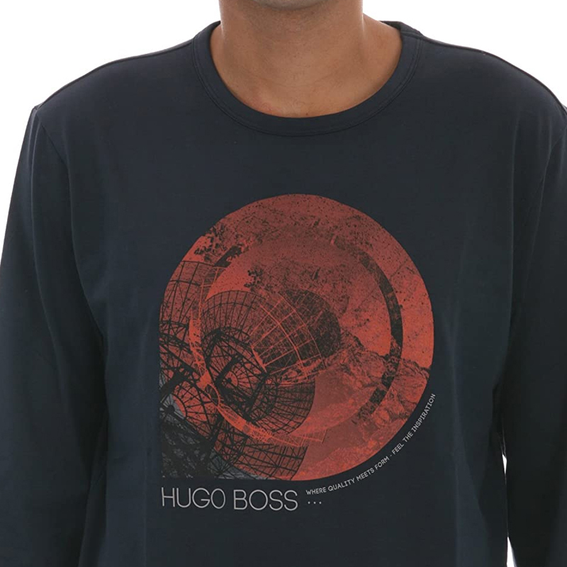 Hugo Boss | HUGO BOSS 男士黑色棉质长袖T恤 TOGN3-50271060-410商品图片,独家减免邮费