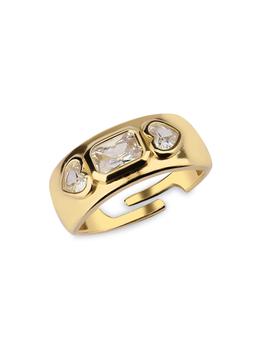 Gabi Rielle好不好, Gabi Rielle | Love In Bloom 14K Goldplated Sterling Silver Signet Ring商品图片 6折