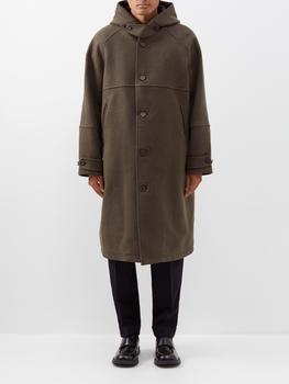 推荐Raglan-sleeve wool-blend hooded duffle coat商品