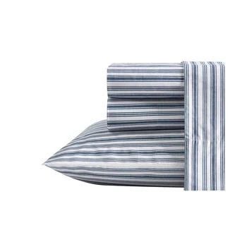 Nautica | Coleridge Stripe Cotton Percale 4-Piece Sheet Set,商家Macy's,价格¥726