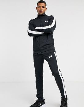 Under Armour | Under Armour tracksuit set in black with white stripe商品图片,