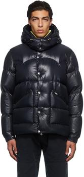 春装moncler羽绒服, Moncler | Navy Logo Down Jacket商品图片 