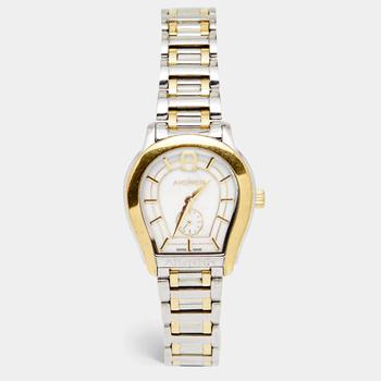 推荐Aigner Mother of Pearl Two Tone Stainless Steel Vicenza A111200 Women's Wristwatch 30 mm商品