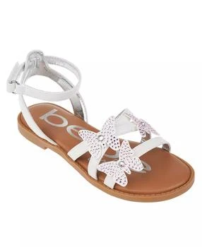 Bebe | Big Girl's Strappy Sandal with Rhinestone Butterfly Appliques Polyurethane Sandals,商家Macy's,价格¥213