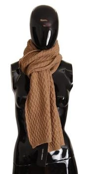 Dolce & Gabbana | Dolce & Gabbana Dark Brown Wrap Shawl Knitted Camel Scarf,商家SEYMAYKA,价格¥1930