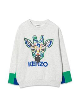Kenzo | Kenzo Kids Logo Embroidered Crewneck Sweatshirt商品图片,6.7折×额外9折, 额外九折
