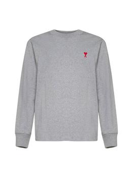 ami paris, AMI | AMI Paris Logo Embroidered Crewneck Sweatshirt商品图片 8.6折