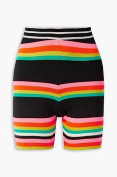 推荐Striped wool-blend shorts商品