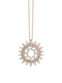 推荐14K Strawberry Gold® & 1.84 TCW Nude Diamond™ Pendant Necklace商品