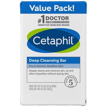 Cetaphil | Deep Cleansing Bars商品图片,满三免一, 满$35享8.5折, 独家减免邮费, 满折, 满免