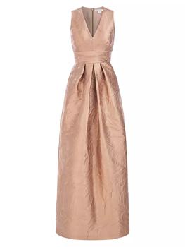 商品Kay Unger | Mariah Jacquard Textured Gown,商家Saks Fifth Avenue,价格¥2628图片