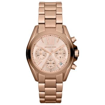 michael kors bradshaw, Michael Kors | Women's Chronograph Mini Bradshaw Rose Gold-Tone Stainless Steel Bracelet Watch 35mm MK5799商品图片 7.5折