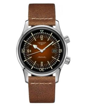Longines | Longines Legend Diver Automatic Brown Dial Leather Strap Men's Watch L3.774.4.60.2商品图片,7.5折, 独家减免邮费