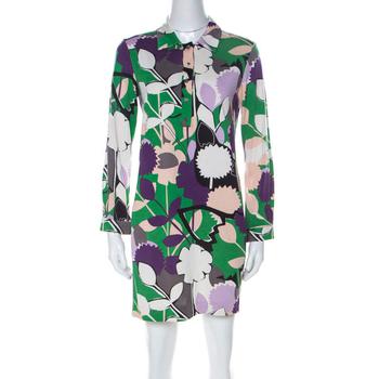 推荐Diane von Furstenberg Multicolor Printed Silk Jersey Nicole Tunic M商品