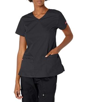 迪克斯怎么样, DICKIES | Women's EDS Signature V-Neck Top with Multiple Patch Pockets Jr商品图片 