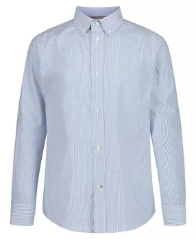 Tommy Hilfiger | Big Boys Long Sleeve Stretch Bengal Stripe Oxford Shirt,商家Macy's,价��格¥170