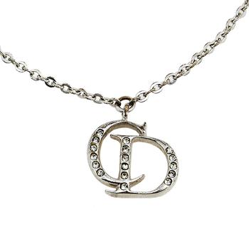 [二手商品] Dior | Dior CD Crystal Silver Tone Charm Bracelet商品图片,5折