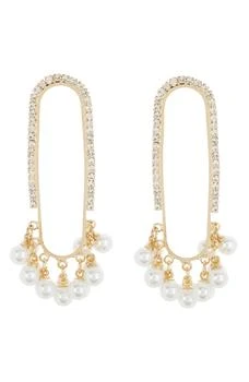 Tasha | Crystal & Imitation Pearl Statement Earrings,商家Nordstrom Rack,价格¥62