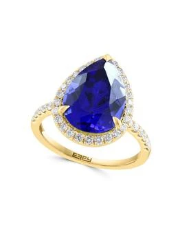 Effy | 14K Yellow Gold, Sapphire & Diamond Ring,商家Saks OFF 5TH,价格¥12547