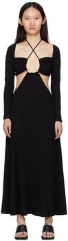 ROSETTA GETTY, ROSETTA GETTY | Black Ruched Drawstring Dress商品图片 额外8.5折, 独家减免邮费, 额外八五折