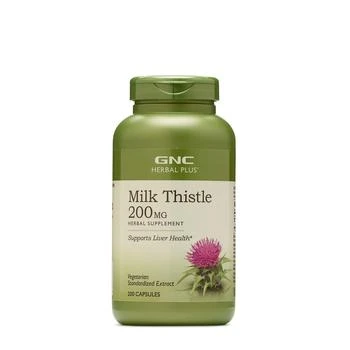 推荐GNC Herbal Plus Milk Thistle, 200mg, Vegetarian Capsules, 100 ea商品