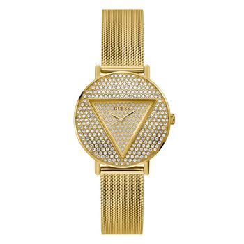 GUESS | Women's Glitz Gold-tone Stainless Steel Mesh Watch 36mm商品图片,额外7.5折, 额外七五折