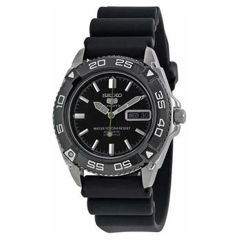 Seiko | Seiko Men's Automatic Watch - 5 Sports Rotating Bezel Black Rubber Strap | SNZB23J2 5.3折×额外9折x额外9.5折, 独家减免邮费, 额外九折, 额外九五折
