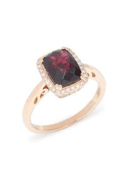 商品14K Rose Gold, Diamond & Rhodolite Ring图片