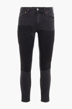 Acne Studios | Climb cropped patchwork mid-rise skinny jeans商品图片,3折