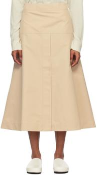 Studio Nicholson | Beige Carmen Maxi Skirt商品图片,4.7折, 独家减免邮费