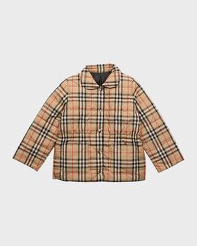 Burberry | Girl's Oaklee Reversible Check-Print Jacket, Size 3-14商品图片,