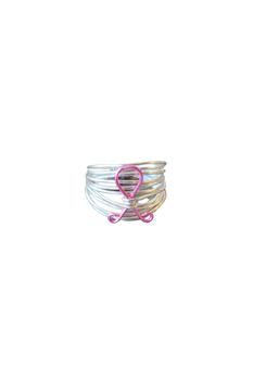 商品Marcia Wire Wrap Ring in Silver with Breast Cancer Ribbon,商家Premium Outlets,价格¥144图片