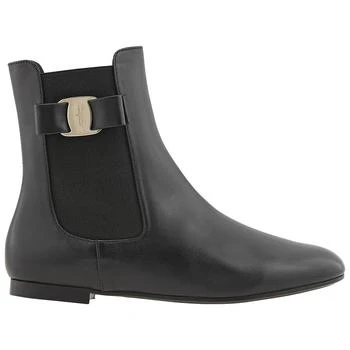 推荐Ladies Black Leather Vara Bow Chelsea Boots商品