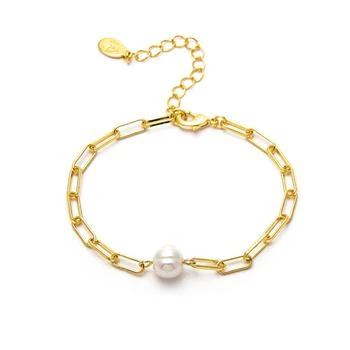 Rivka Friedman | Paper Clip Chain + Fresh Water Pearl Accent Bracelet,商家Verishop,价格¥532
