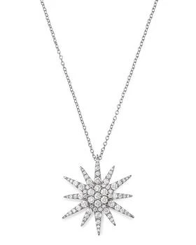 Bloomingdale's | Diamond Starburst Pendant Necklace in 14K White Gold, 1.5 tcw,商家Bloomingdale's,价格¥21334